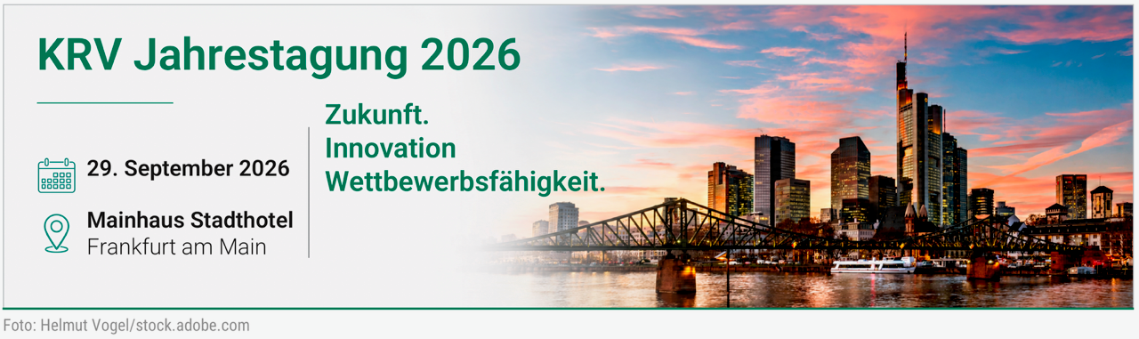 KRV-Jahrestagung 2026 bringt Politik, Wirtschaft und Wissenschaft nach Frankfurt am Main